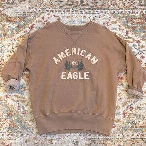 AE brown oversized sweatshirt